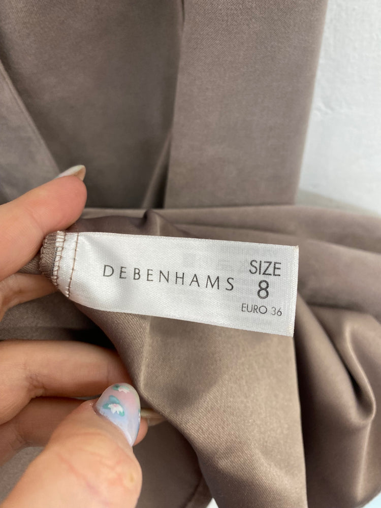 Fabulous Debenhams Midi Skirt UK8 Taupe BT001