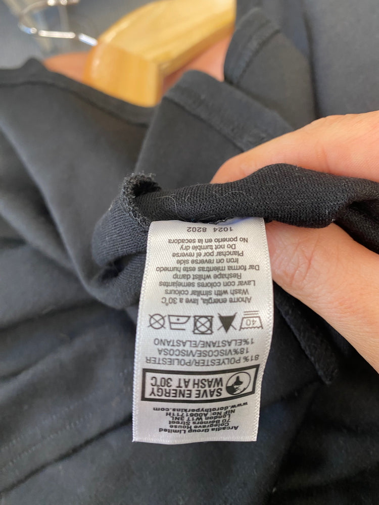 Fabulous Dorothy Perkins Swing Dress Uk8 Black jersey fabric BT001