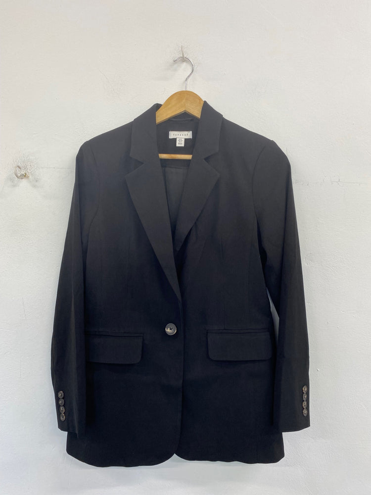 Fabulous Topshop Oversize Blazer UK8 Black BT001