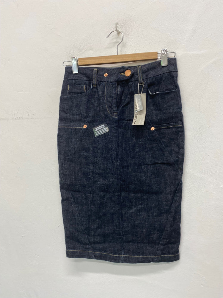 Fabulous Warehouse Skirt UK6 Dark indigo Y2K vibes BT001