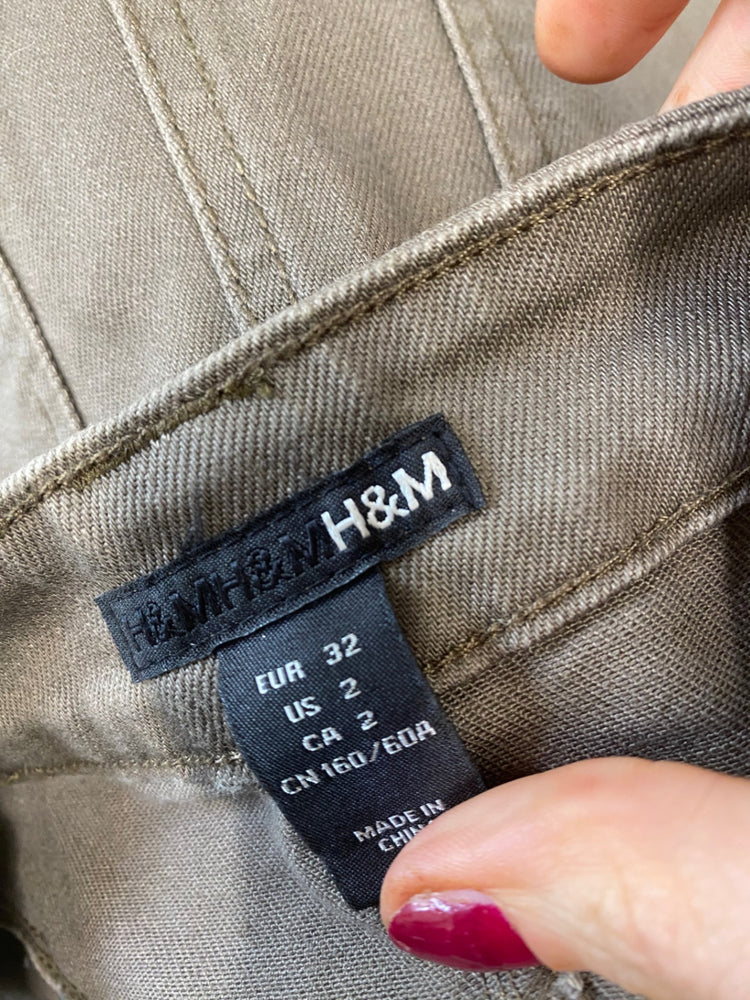 Fabulous H&M Denim pencil Skirt UK6 Taupe brown BT001