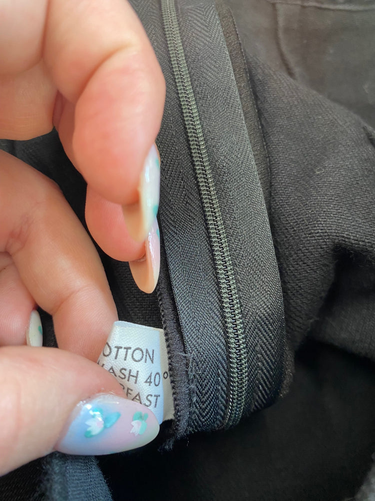 Y2K Vintage Jacqui Burke Midi Skirt UK S Black BT001