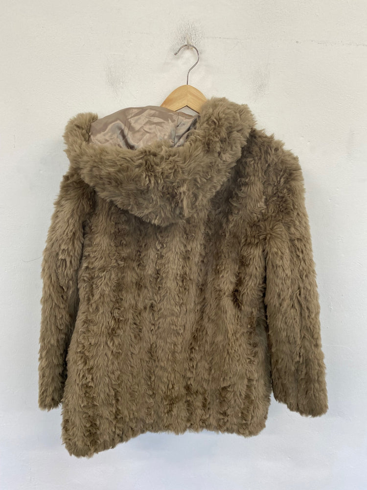 Fabulous Vintage Boutique Collection Faux Fur Coat UK8 Brown BT001
