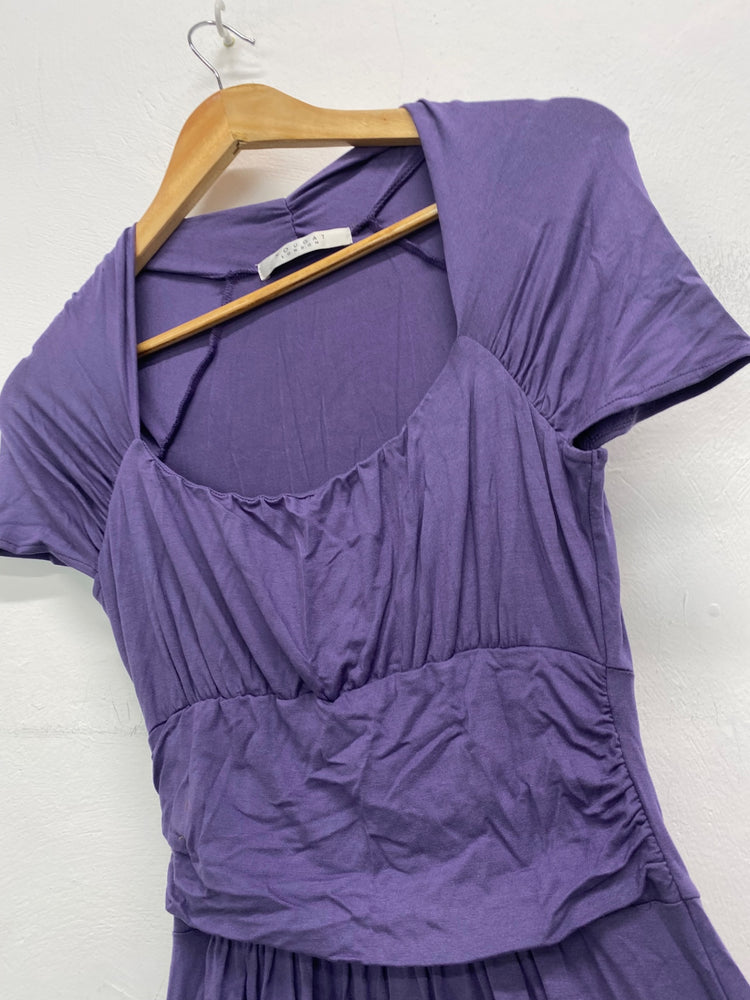 Fabulous Nougat Fit & flare Dress Uk8 Purple boho classic BT001