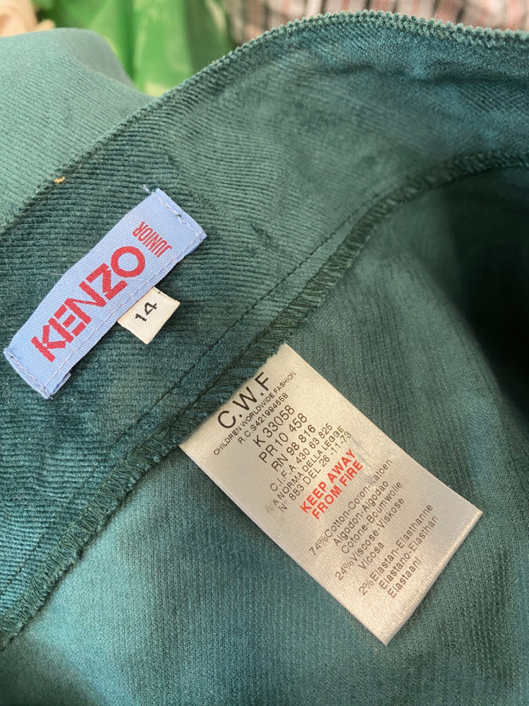 Fabulous Kenzo Junior Pencil Skirt Age 14 Dark green vintage Y2K BT001