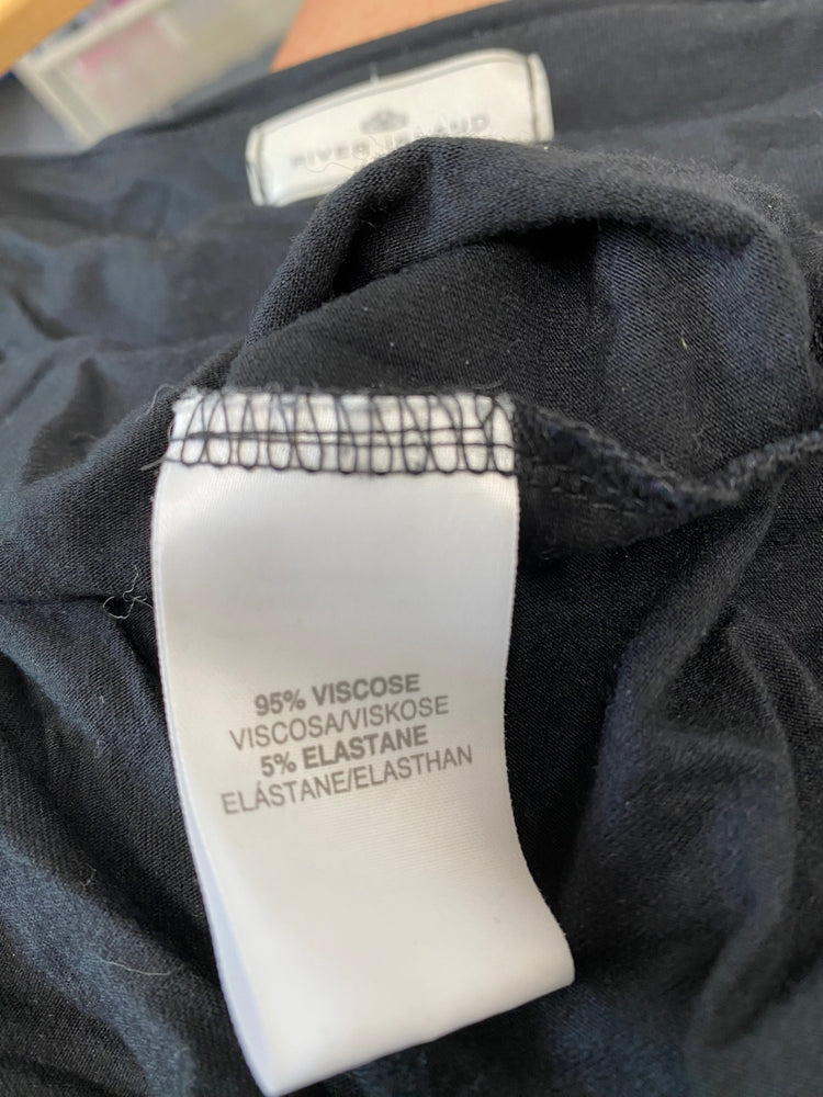 Fabulous River island Dress UK10 Black slash neckline boho chic BT001