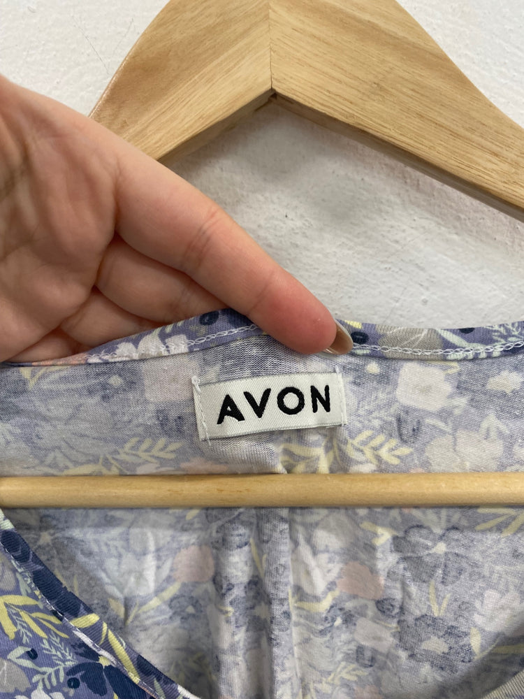 Fabulous AVON Mini Dress UK8-10 Blue Multi Floral BT001
