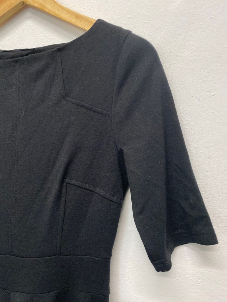 Fabulous Dorothy Perkins Swing Dress Uk8 Black jersey fabric BT001