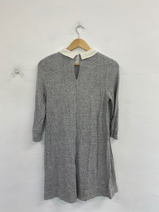 Fabulous TU Broderie Collar Mini Dress UK8 Grey BT001