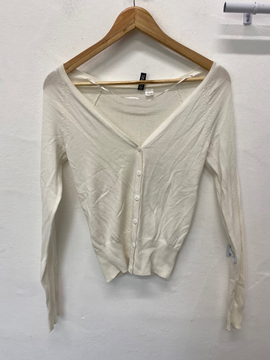 Fabulous H&M Cardigan Uk8 Cream classic shape BT001