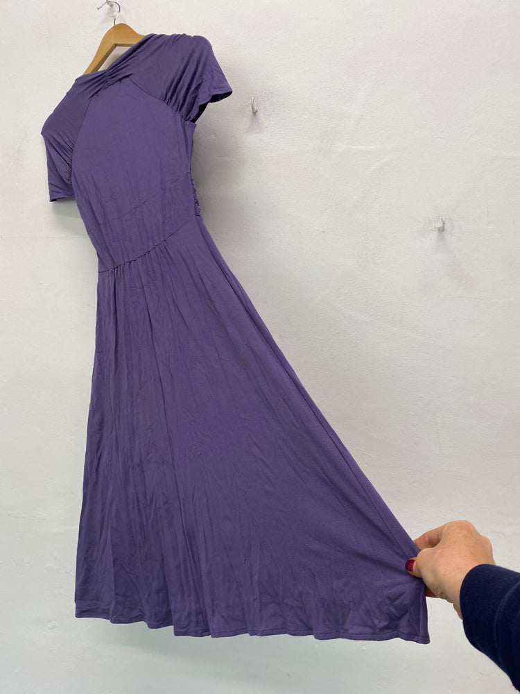 Fabulous Nougat Fit & flare Dress Uk8 Purple boho classic BT001