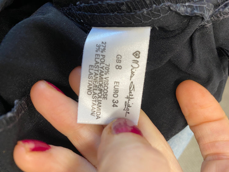 Fabulous Miss Selfridge Y2K Pencil Skirt Uk8 Black BT001