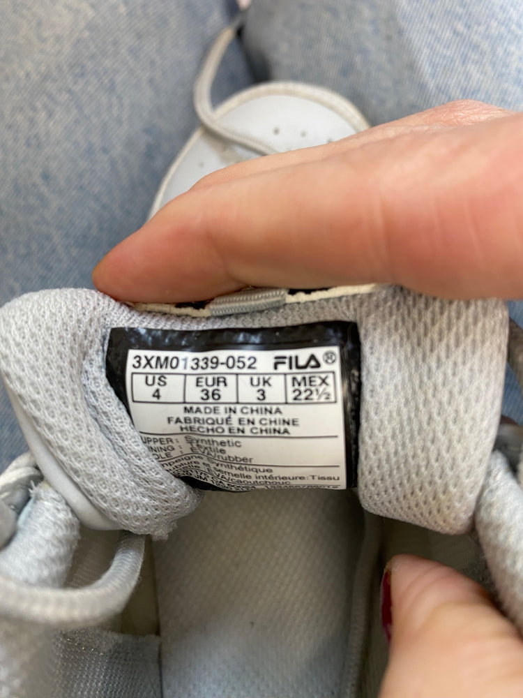 Fabulous FILA leopard disruptor Sneakers UK3 Light grey blue leopard print GC003