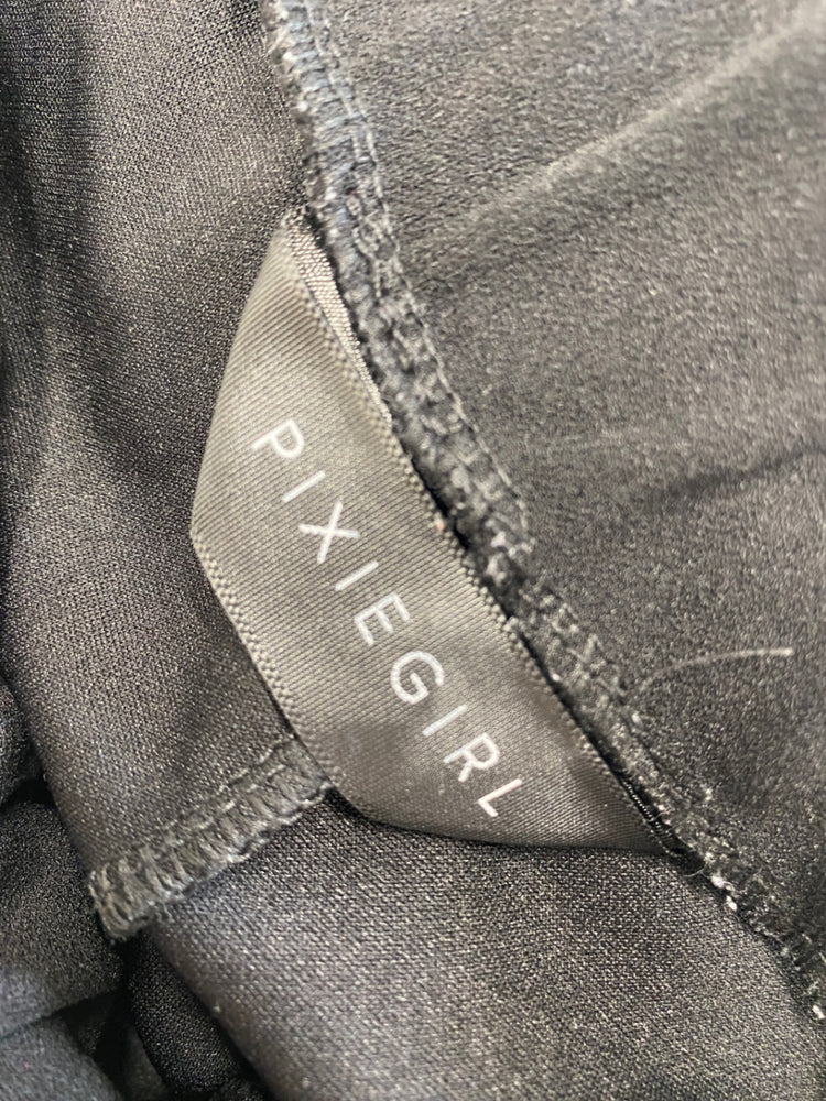 Fabulous Pixie girl Wide leg trousers UK8 Black with white side stripes VT002