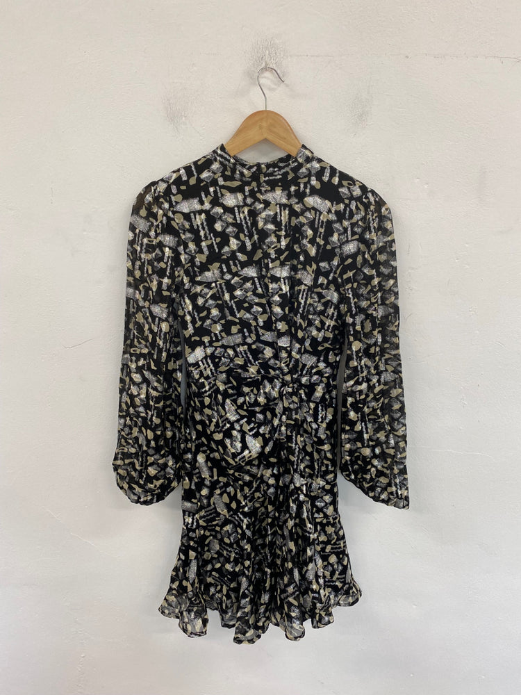 Fabulous LIPSY Mini Dress UK8 Black Multi VT002