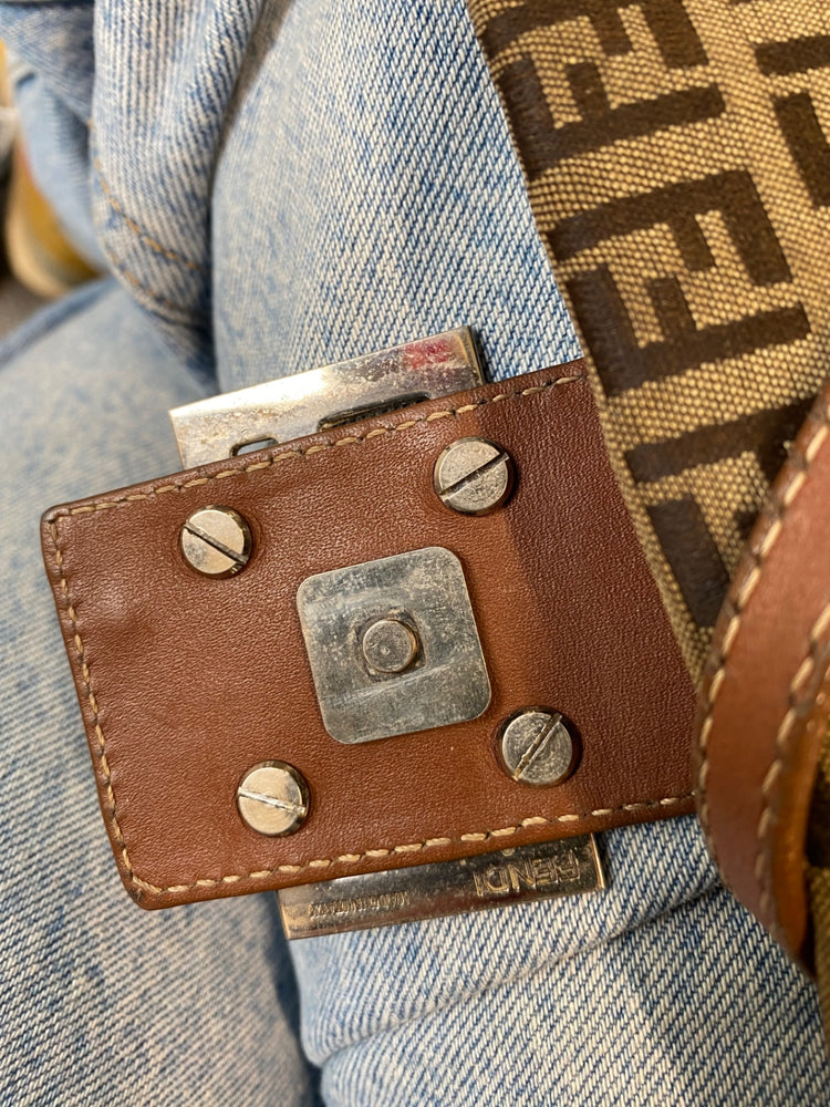 Fabulous Fendi Zucchino Vintage Mama Baguette Messenger crossbody One size logo GC003