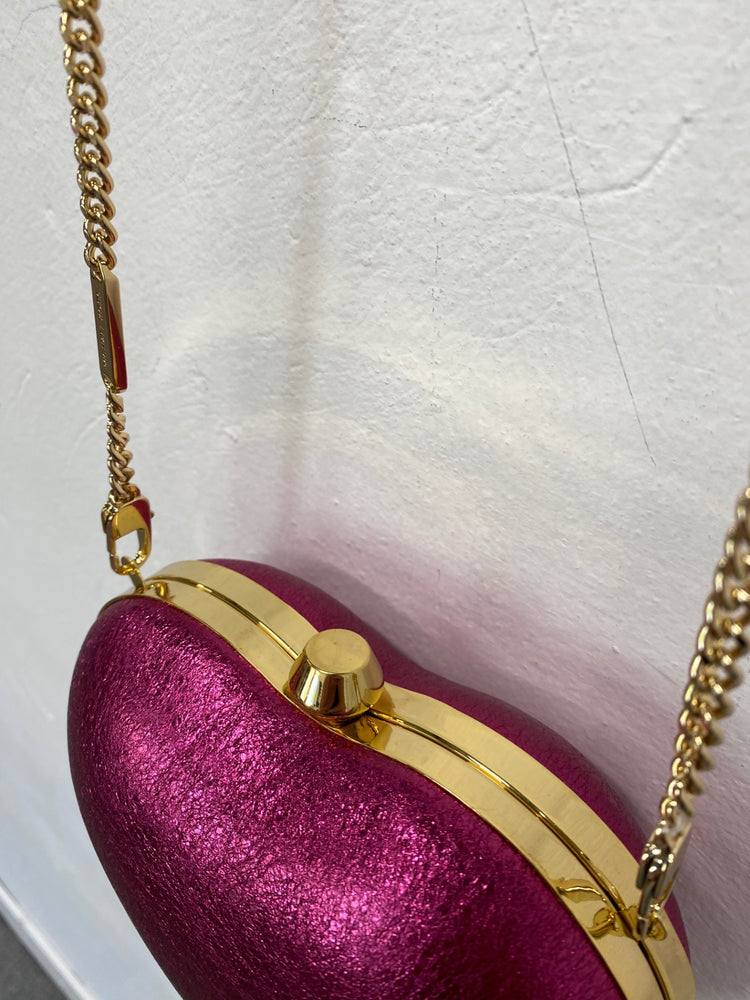 Fabulous Michael Kors Heart Handbag One size Pink shimmer gold hardware GC003