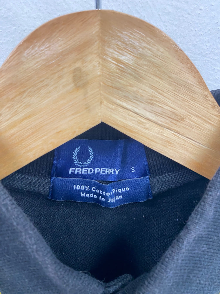 Fabulous Fred Perry Polo shirt UK S Black & Yellow GC003