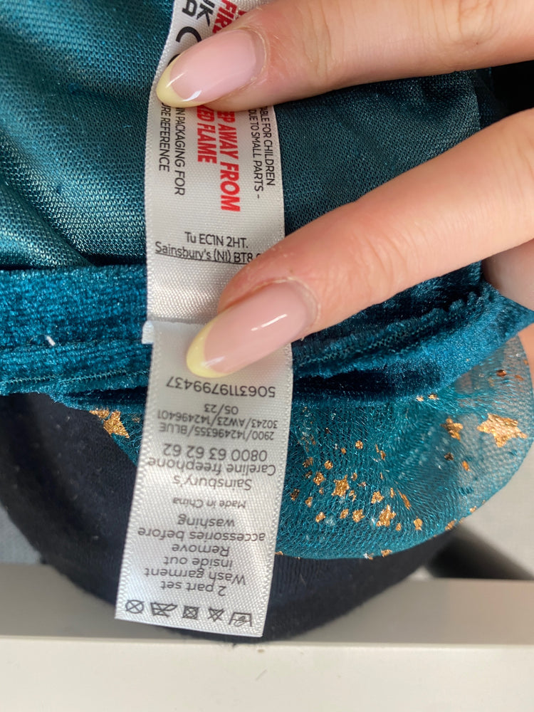 Fabulous TU Dress Age 9-10 Green gold VT002