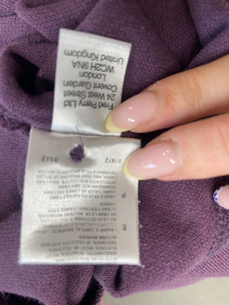Fabulous Fred Perry Polo Shirt UK S Purple GC003