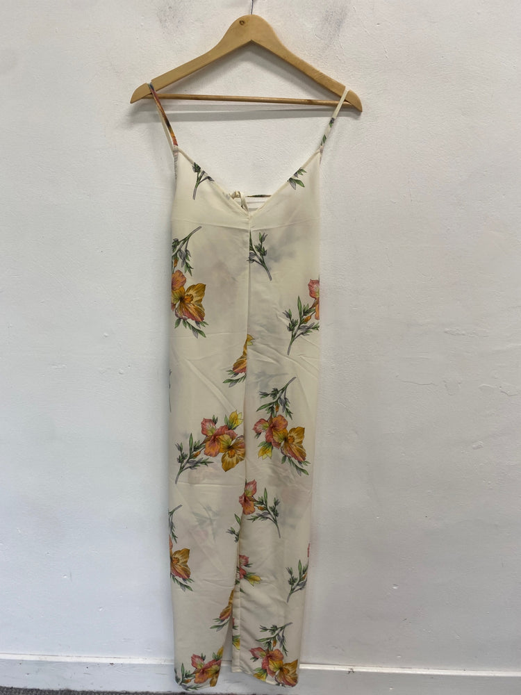 Fabulous Topshop Jumpsuit UK12 Cream floral print GC003