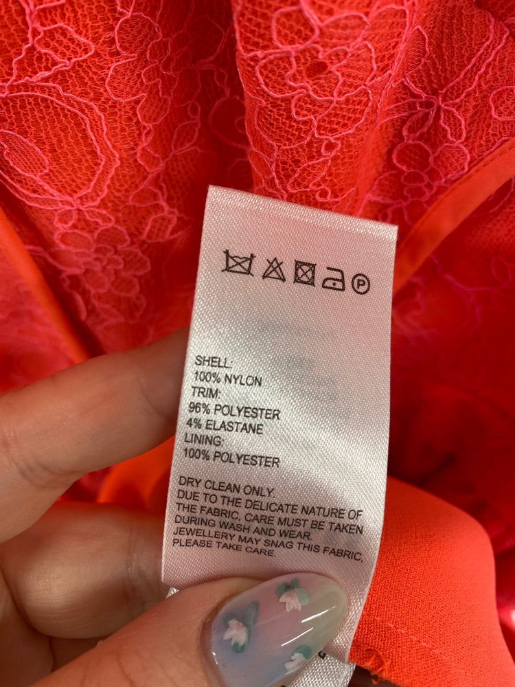 Fabulous WHISTLES Midi Dress UK12 Coral AM013