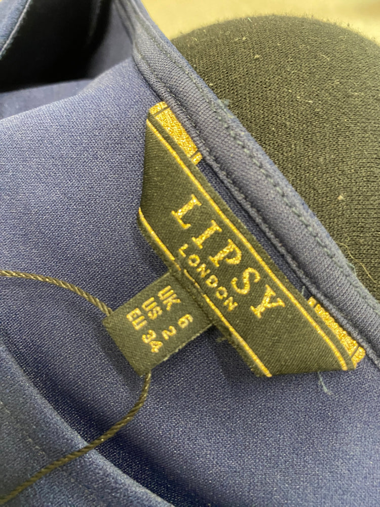 Fabulous Lipsy london Dress UK6 Navy Blue new VT002