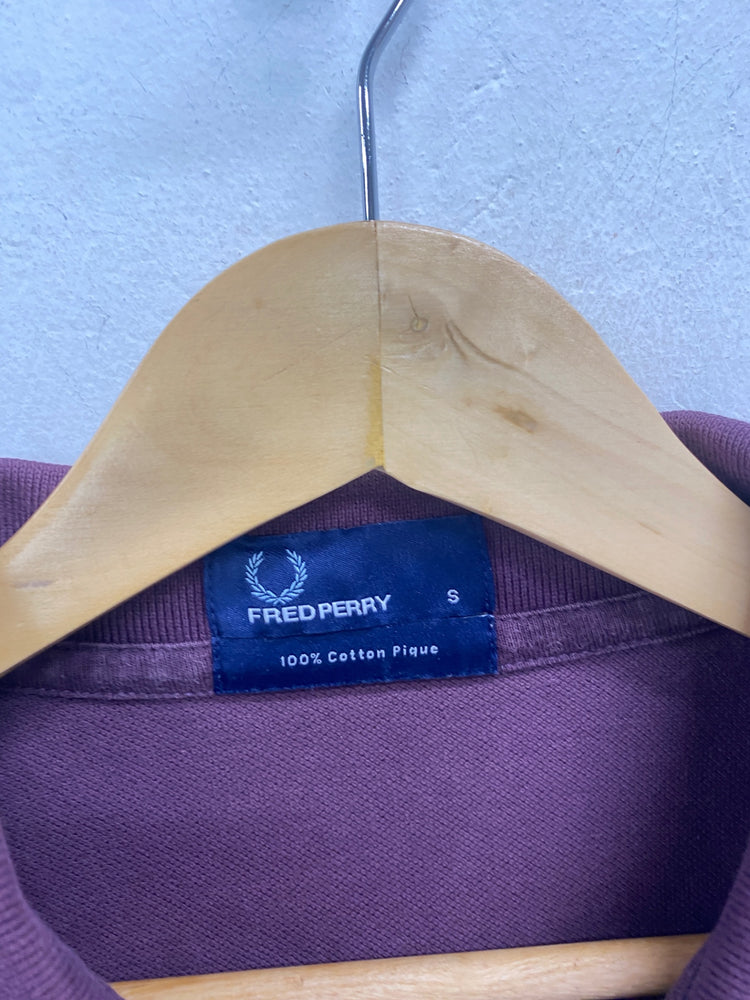 Fabulous Fred Perry Polo Shirt UK S Purple GC003
