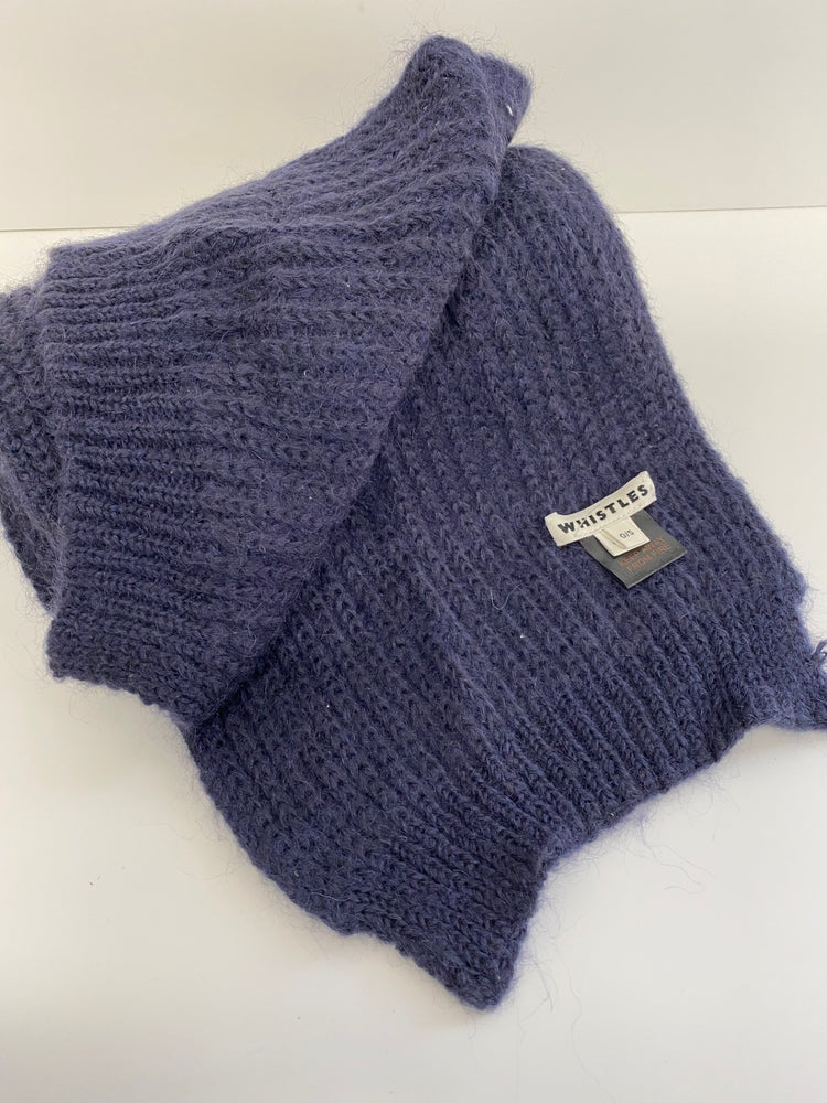 Fabulous Whistles Scarf One size Midnight Blue Mohair blend AM013