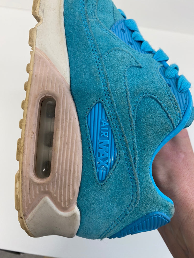 Fabulous Nike Air Max 90 Nike ID turquoise Pink suede UK3 GC003