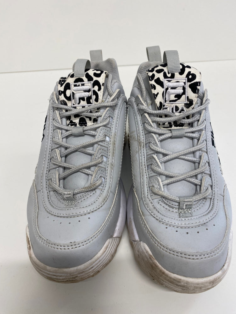 Fabulous FILA leopard disruptor Sneakers UK3 Light grey blue leopard print GC003