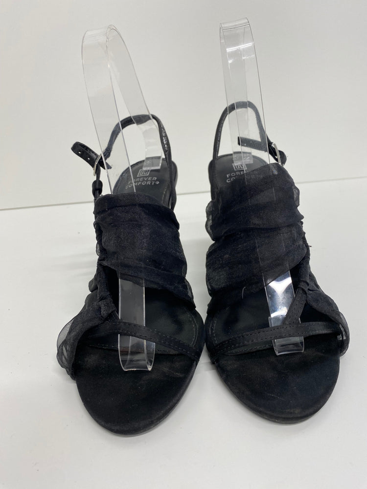 Fabulous Next Sandals UK4 Black stiletto evening party VT002