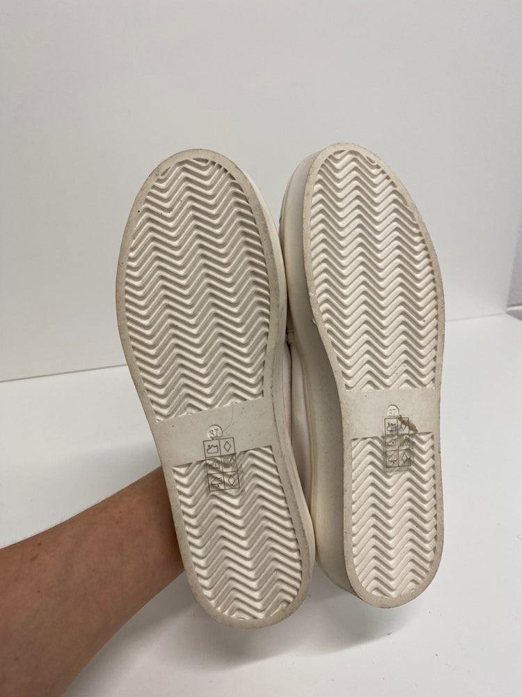 Fabulous Office flatform Sneakers UK4 White braided front VT002