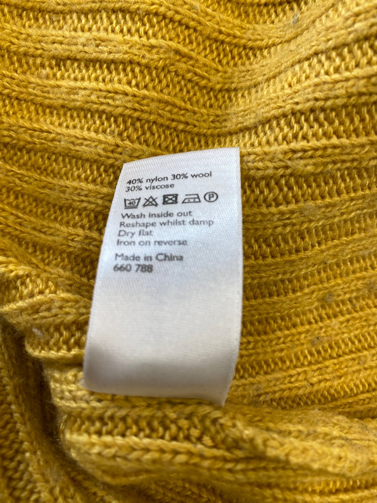 Fabulous John Lewis High neck Sweater UK S Mustard yellow Ribbed high neck AM013