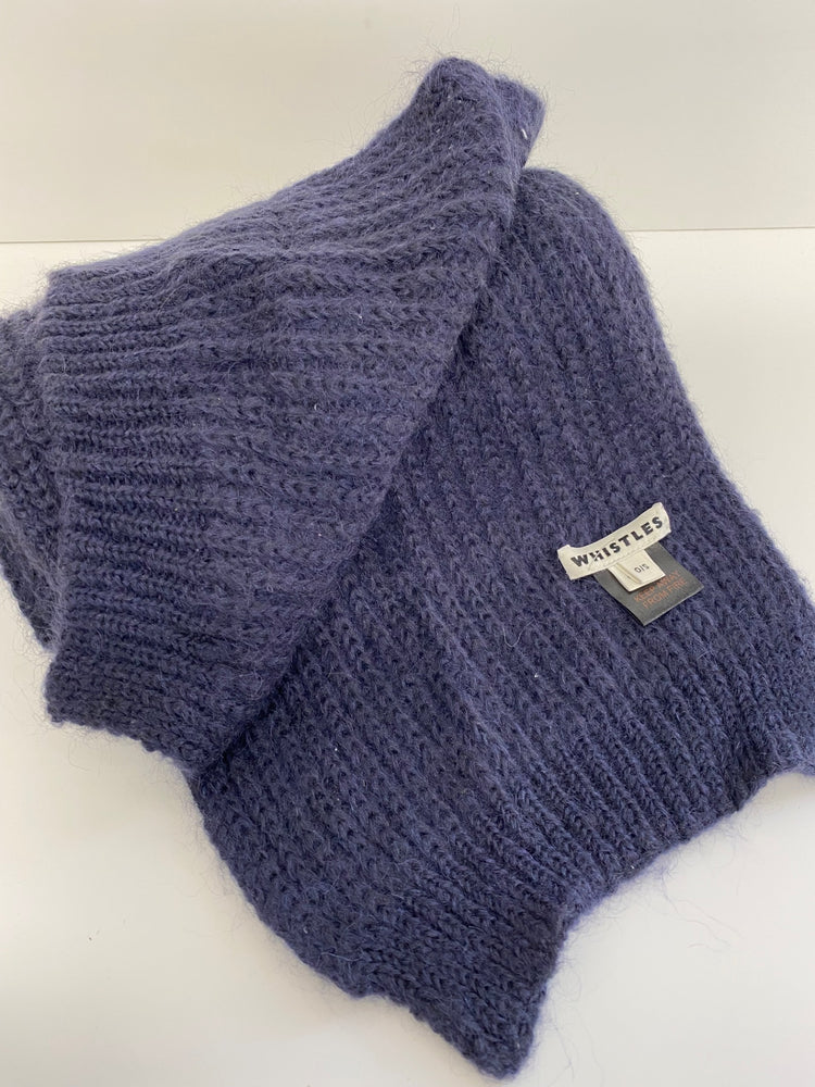 Fabulous Whistles Scarf One size Midnight Blue Mohair blend AM013