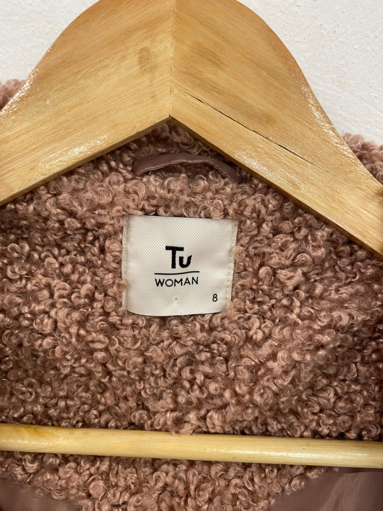 Fabulous Tu Teddy Coat UK8 Rose VT002