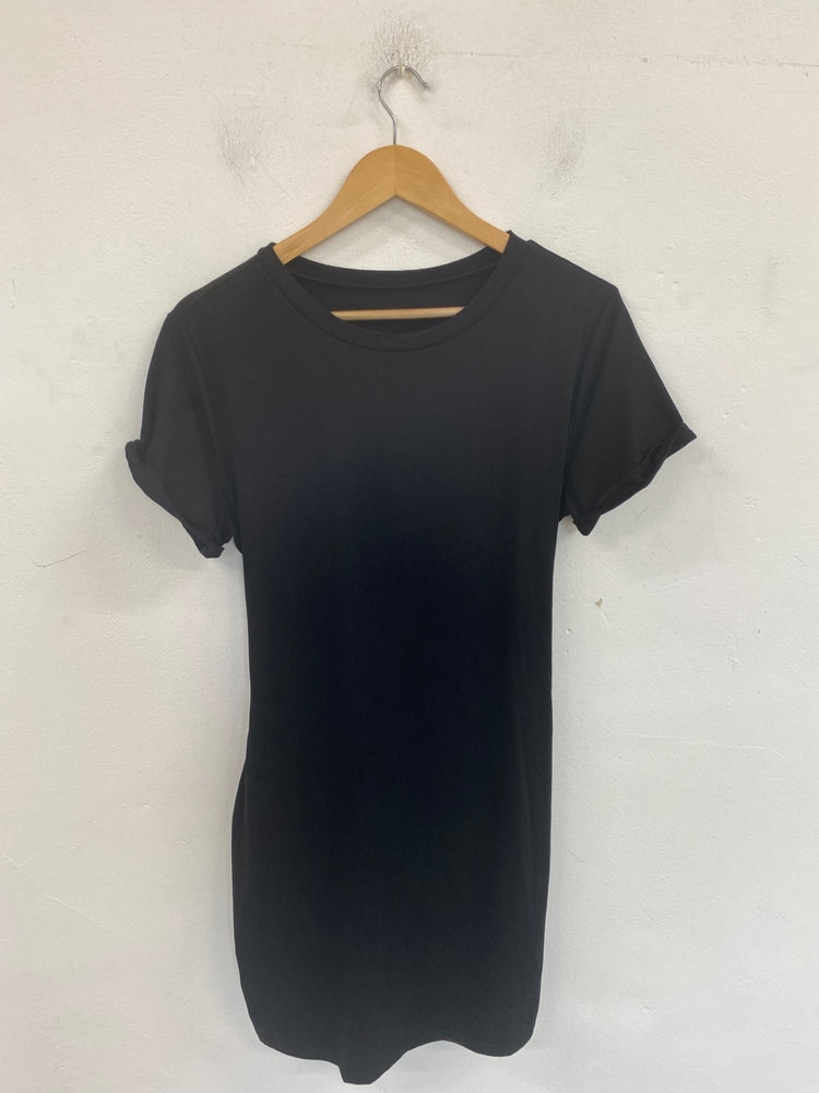 Fabulous Shein Mini Shirt Dress UK L Black AM013