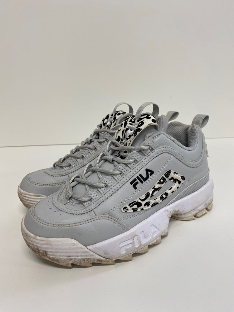Fabulous FILA leopard disruptor Sneakers UK3 Light grey blue leopard print GC003