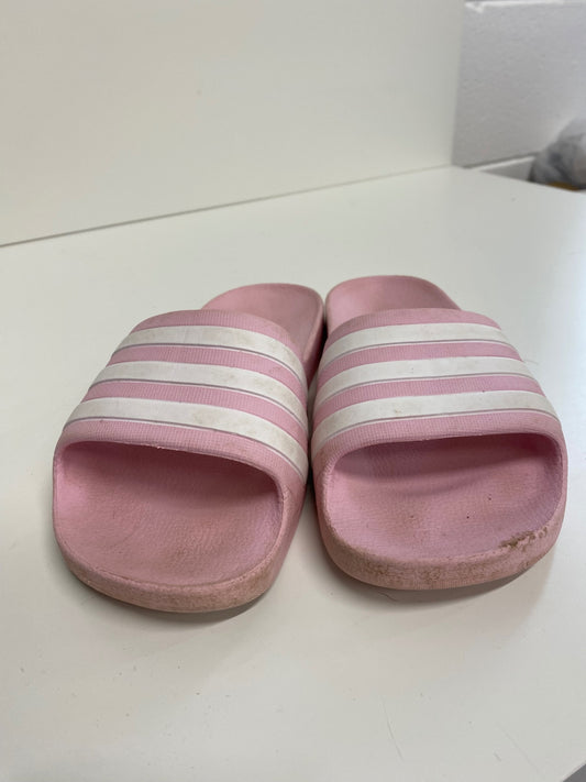 Fabulous Adidas Sliders UK2 Pink & white VT002