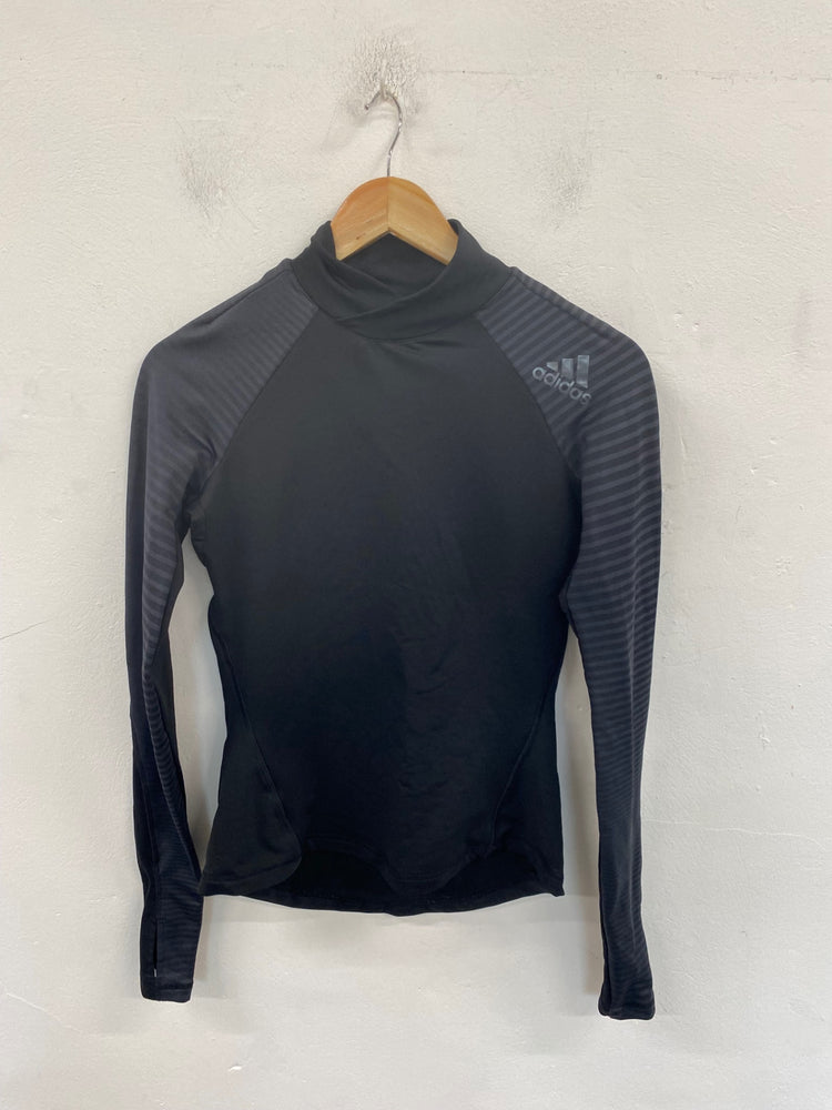 Fabulous adidas Alphaskin Top UK8-10 Black & Grey VT002