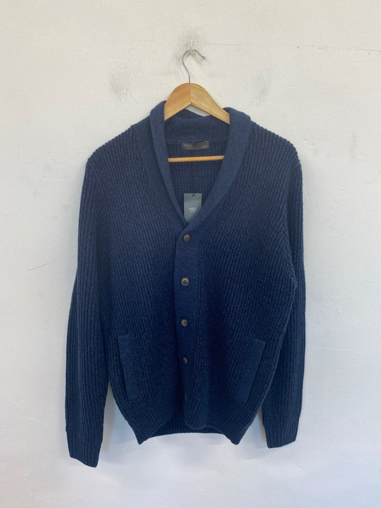 Classic Marks & Spencers Cardigan UK M Navy FH004