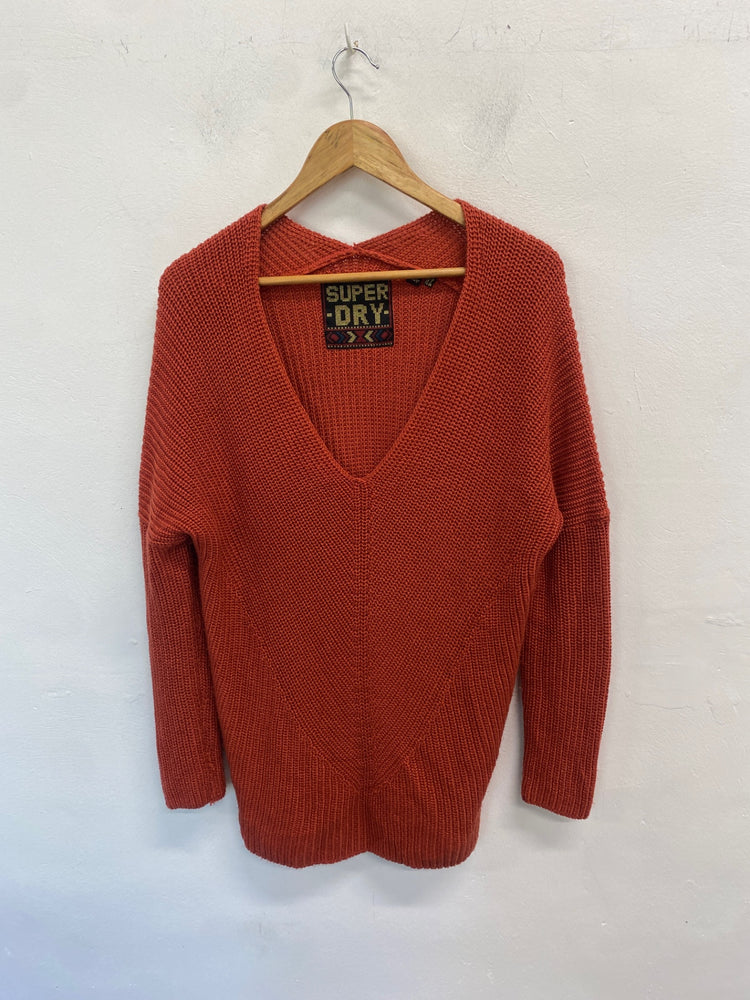 Gorgeous Superdry Knitted jumper UK10 Orange FH004