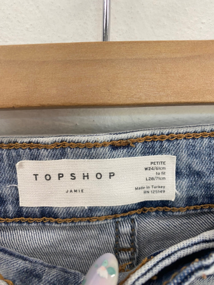 Gorgeous Topshop Jeans W24" Light Blue FH004