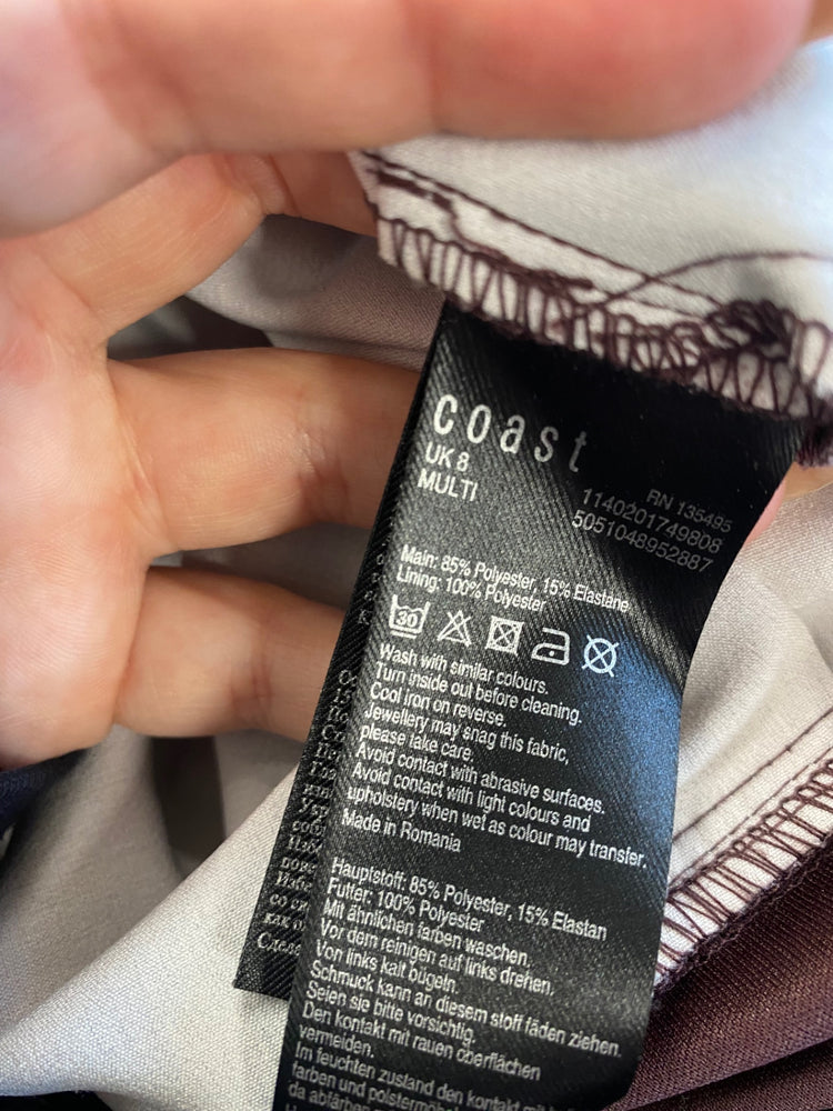 Gorgeous COAST Jumpsuit UK8 Burgundy Floral FH004