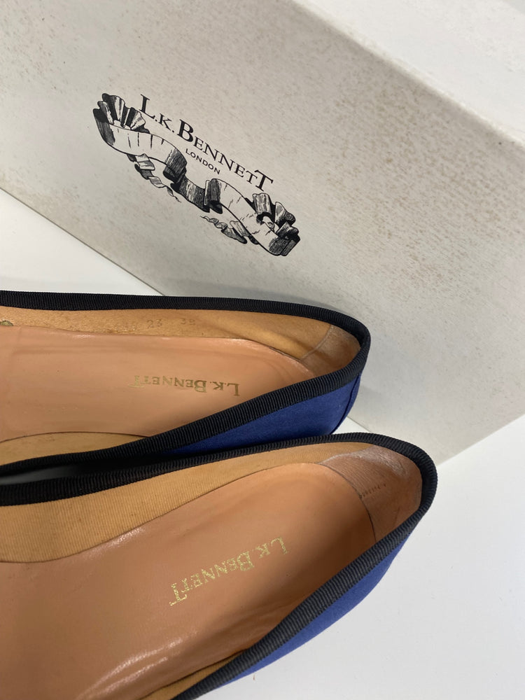 Gorgeous L.k. Bennet Ballet flats UK5 Navy Blue points FH004