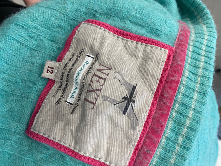 Gorgeous Next Sweater Vest UK12 Turquoise NR002