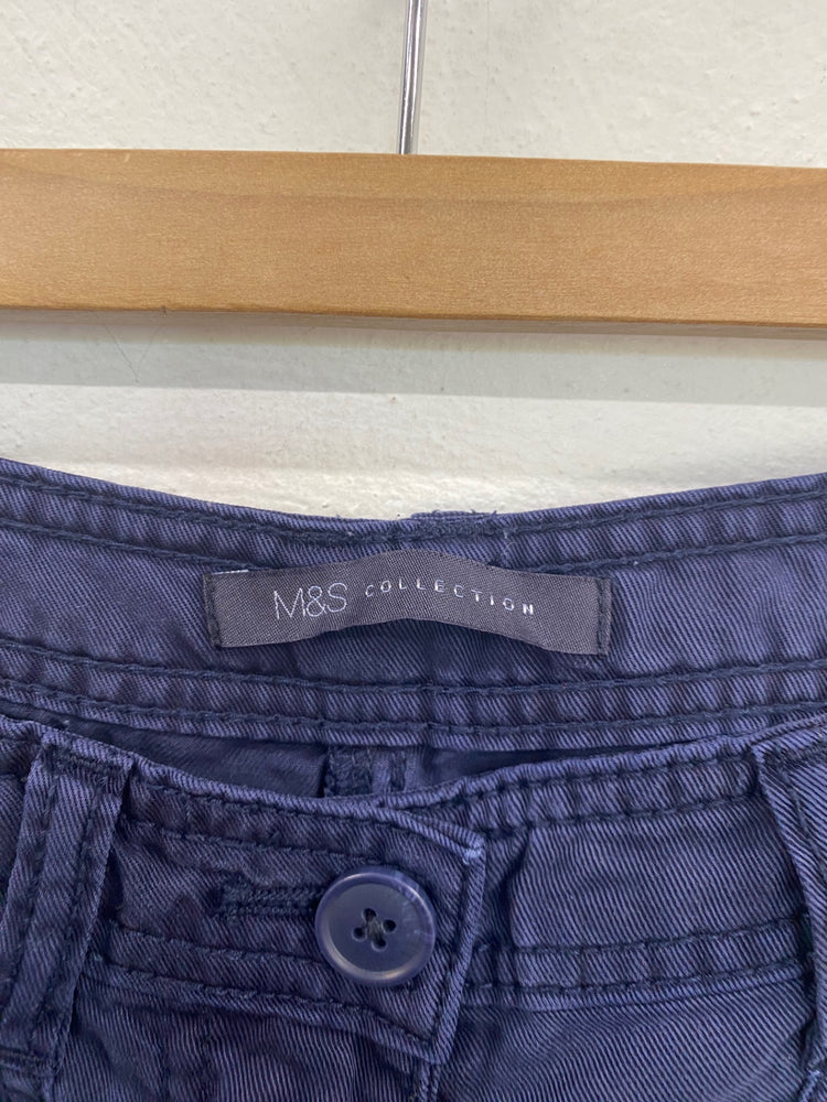 Classic Marks & Spencers Trousers UK8 Navy FH004
