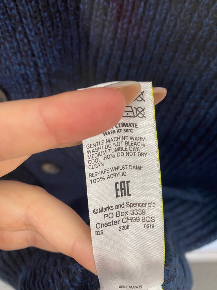 Classic Marks & Spencers Cardigan UK M Navy FH004