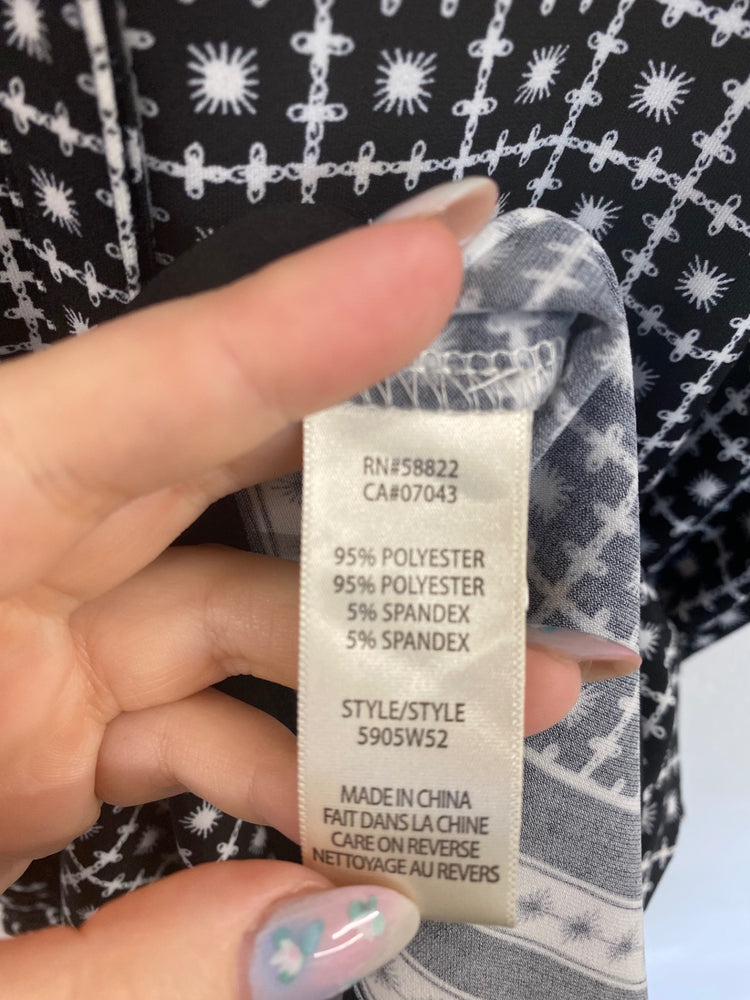 Gorgeous MAX STUDIO Mini Dress UK M Black & White FH004