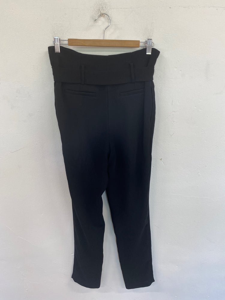 Gorgeous Autograph Paperbag Waist Trousers UK10 Black FH004